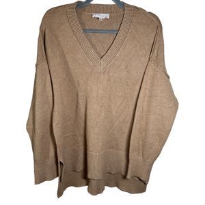 Philosophy Republic Woman's Brown V Neck Sweater Size XL